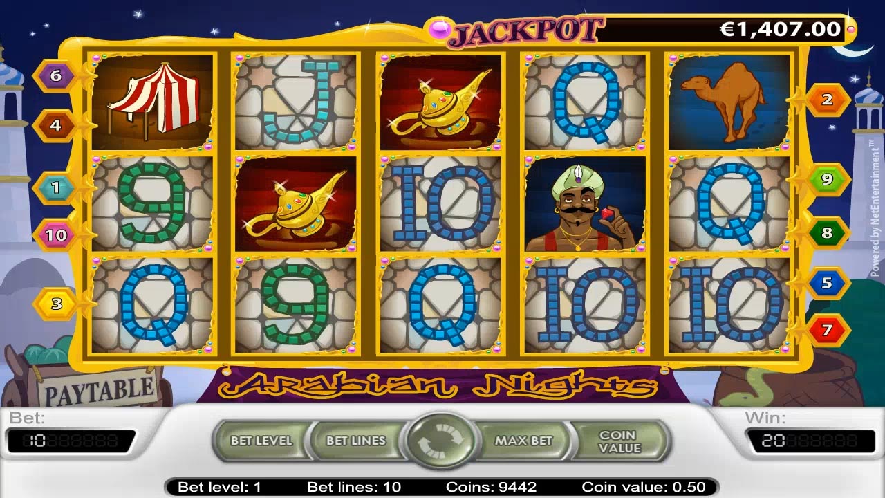 Spielen Sie einen kostenlosen Spielautomaten Arabian Nights