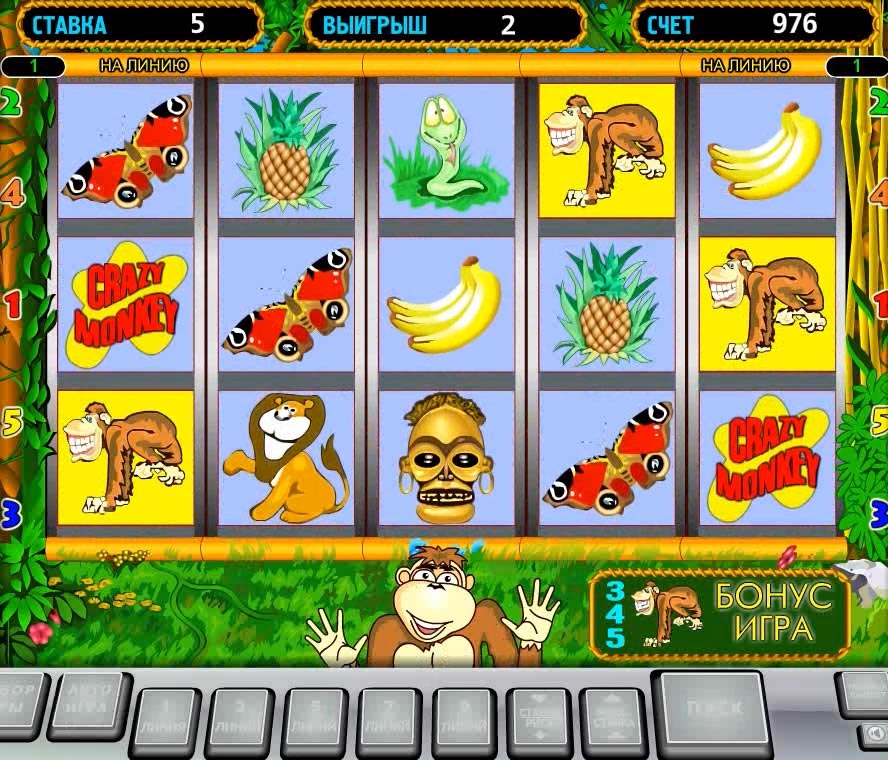 Spielen Sie einen kostenlosen Spielautomaten Crazy Monkey