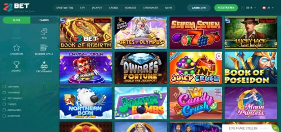 22bet Casino Spielautomaten