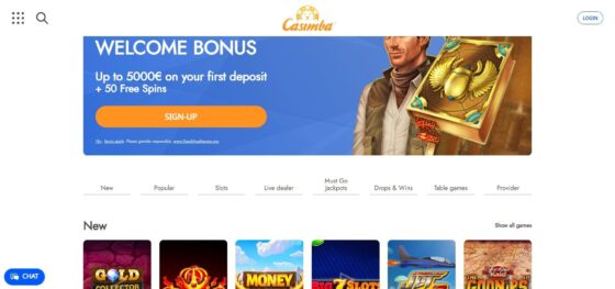 Casimba Casino mobile application