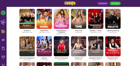 Casiqo Casino live
