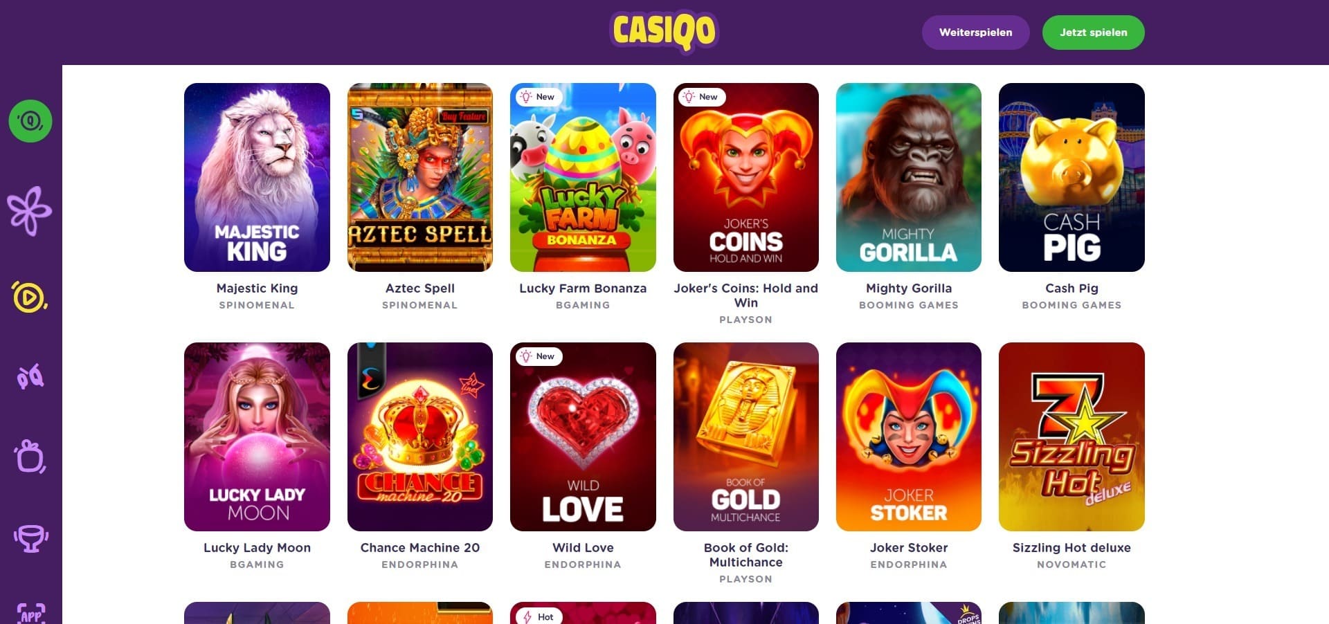 Casiqo Casino Spielautomaten