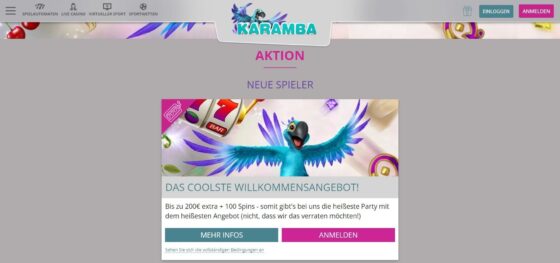 Karamba Casino Boni