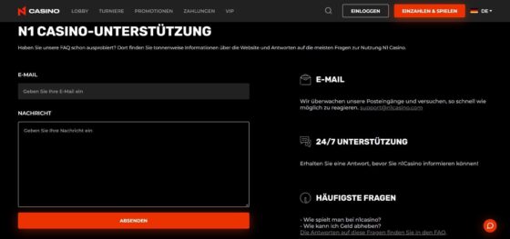 Kontakte zum Kundensupport