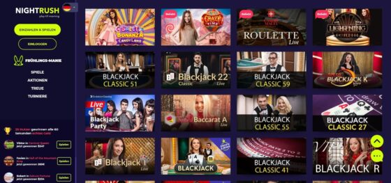 NightRush Casino live