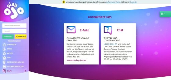 Support contacts