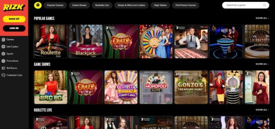 Rizk Casino live
