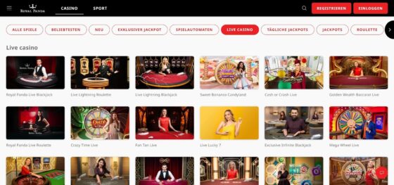 Royal Panda Casino live