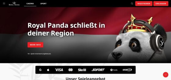 Official website of the Royal Panda Casino