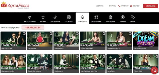 Royal Vegas Casino live