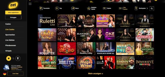 Zet Casino en direct