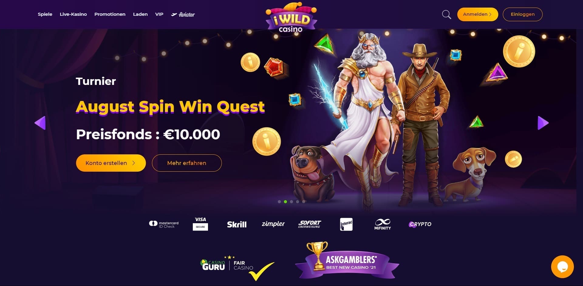 Offizielle Website der iWild Casino