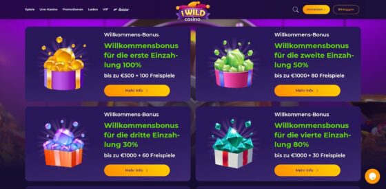 Boni iWild Casino