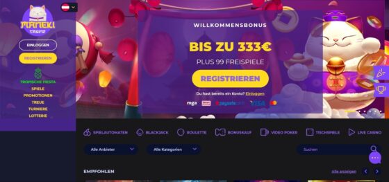 Offizielle Website der Maneki Casino