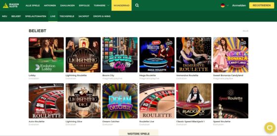 Live Dealer Spiele