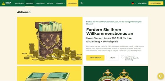 Boni Mason Slots Casino