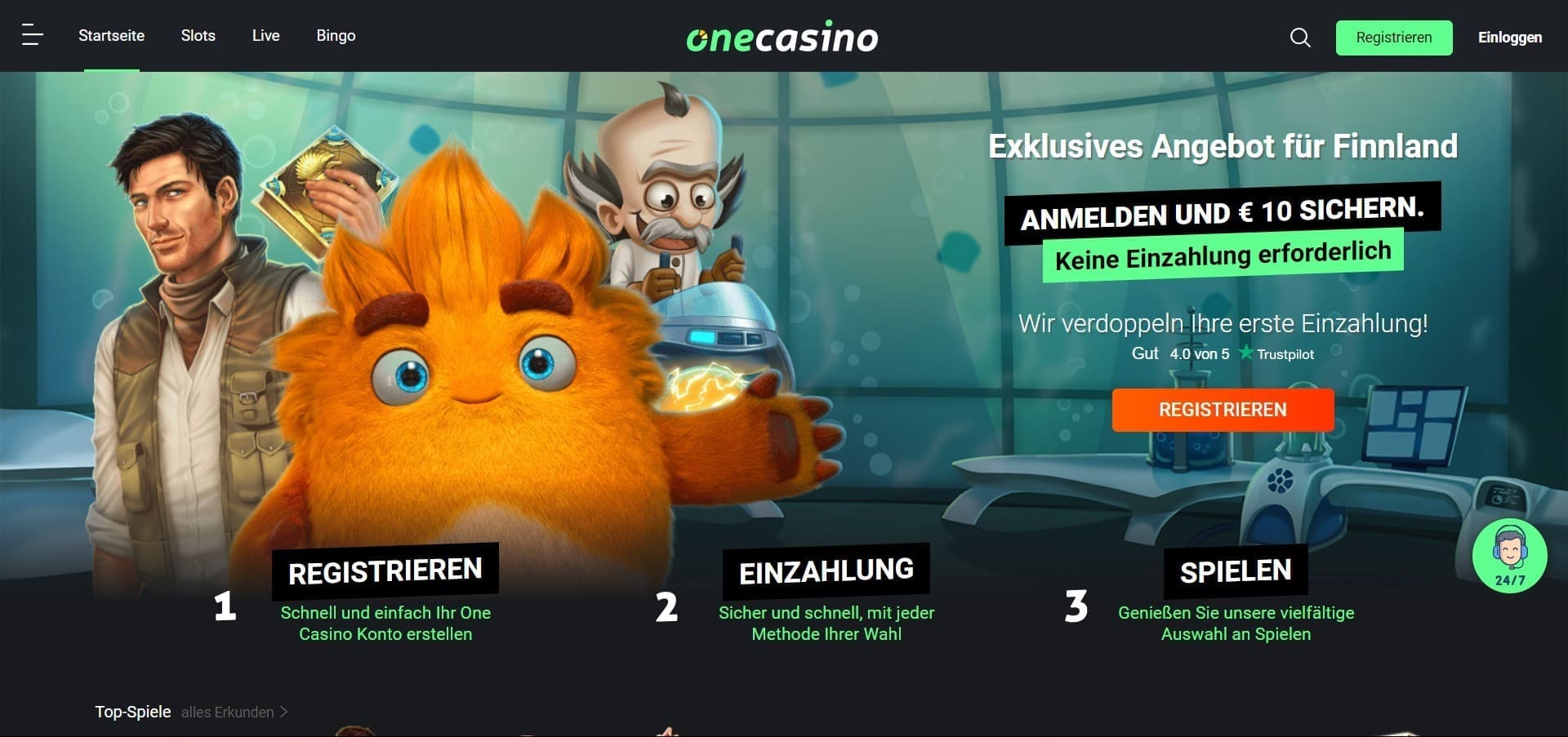 Offizielle Website der One Casino