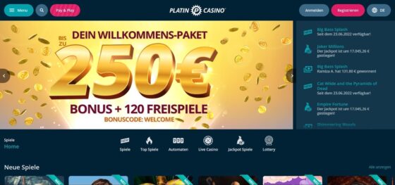 Offizielle Website der Platincasino