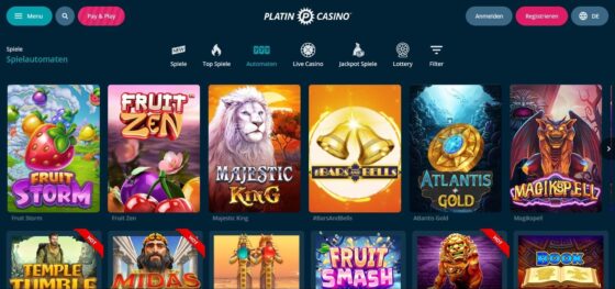 Spielautomaten Platincasino