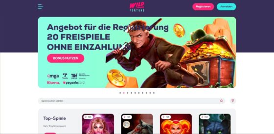 Offizielle Website der Wild Fortune Casino
