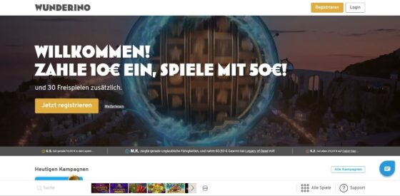 Offizielle Website der Wunderino Casino