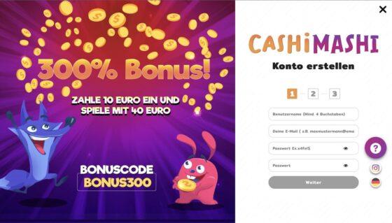 Anmeldung CashiMashi