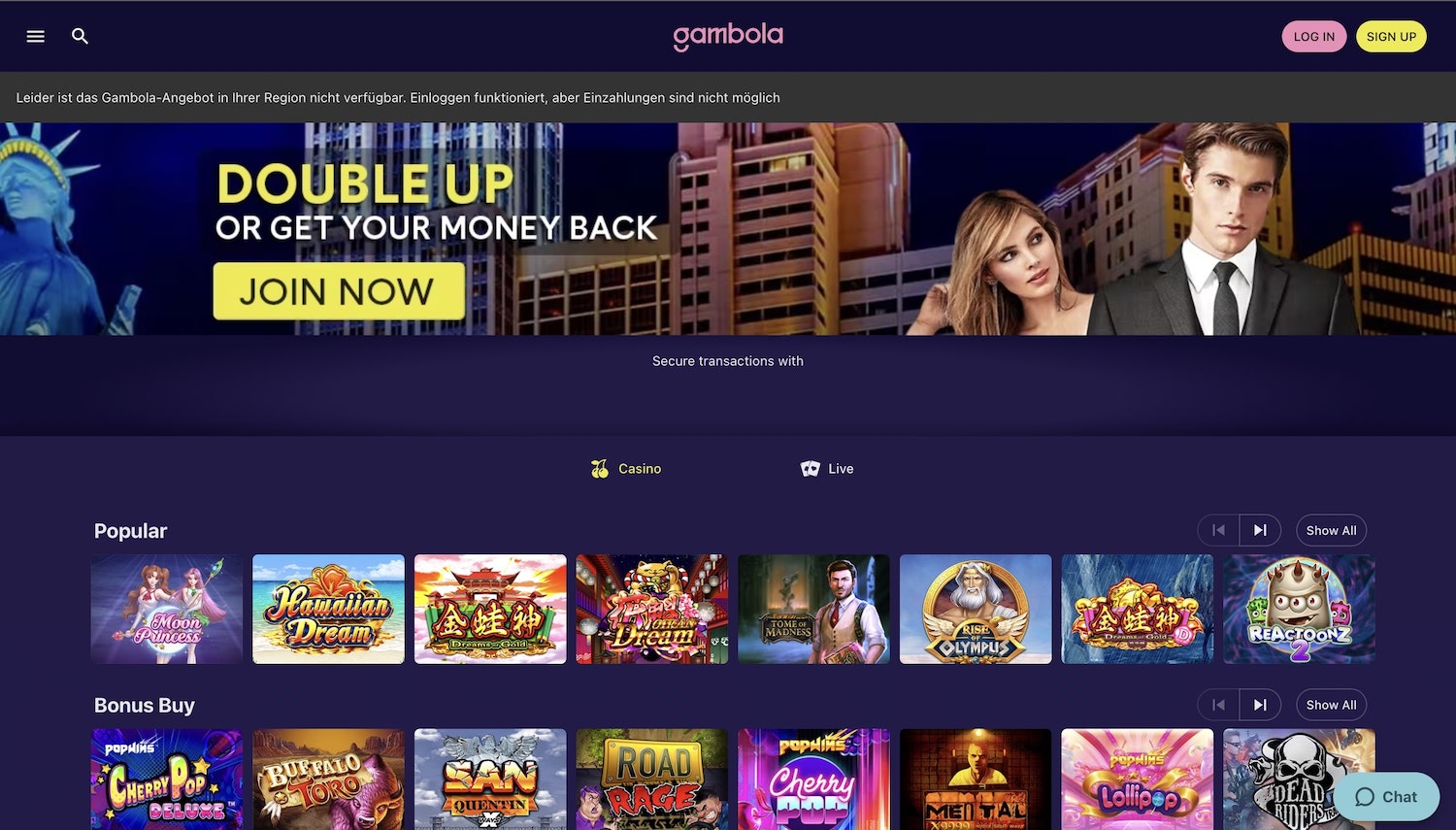 Offizielle Website der Gambola