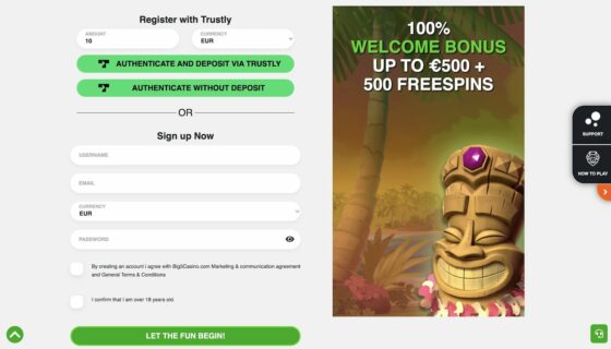 Anmeldung Big5Casino