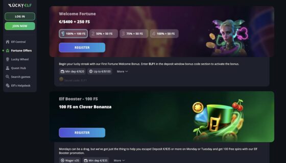 Casino Bonus LuckyElf Casino