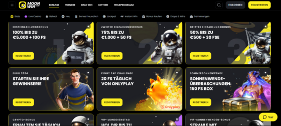 Moonwin Casino bonusse